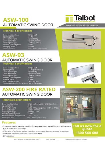 Automatic Doors Brochure