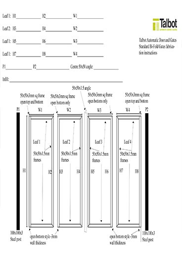 Bifold Gate Fabrication Details